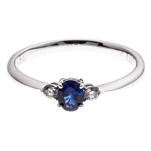 ノーブランド サファイヤ リング 42005934 プラチナ/ブルー 新品 サブカット 5枚目