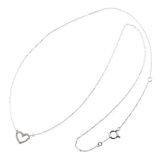 ノーブランド ダイヤモンド ネックレス 13100355 プラチナ/シルバー 新品 サブカット 4枚目