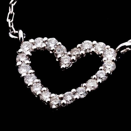 ノーブランド ダイヤモンド ネックレス 13100355 プラチナ/シルバー 新品 サブカット 5枚目