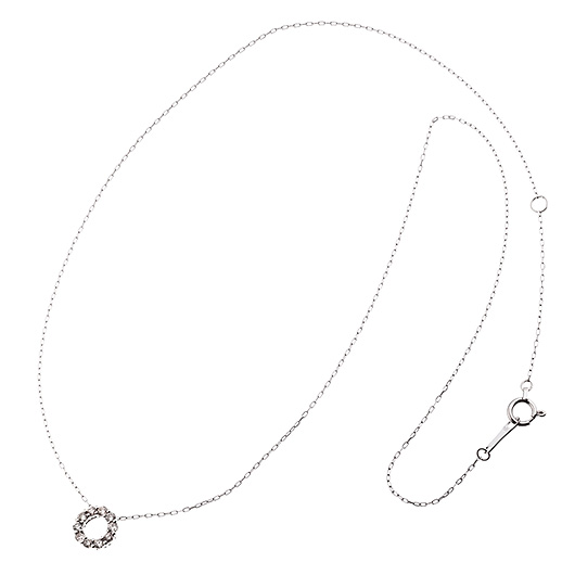 ノーブランド ダイヤモンド ネックレス 13016780 プラチナ/シルバー 新品 サブカット 4枚目