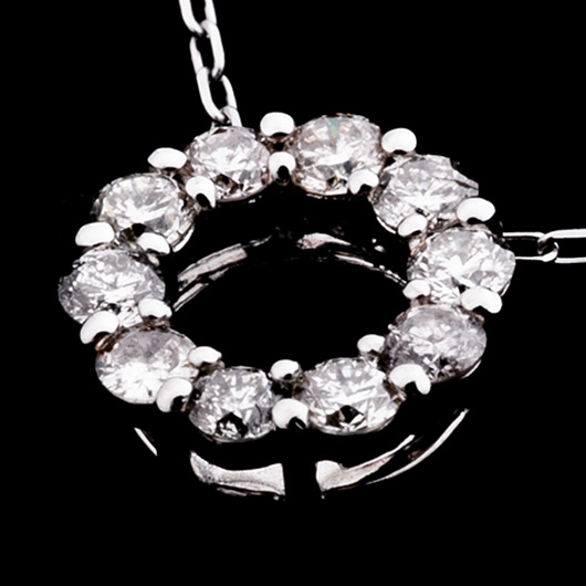 ノーブランド ダイヤモンド ネックレス 13016780 プラチナ/シルバー 新品 サブカット 5枚目