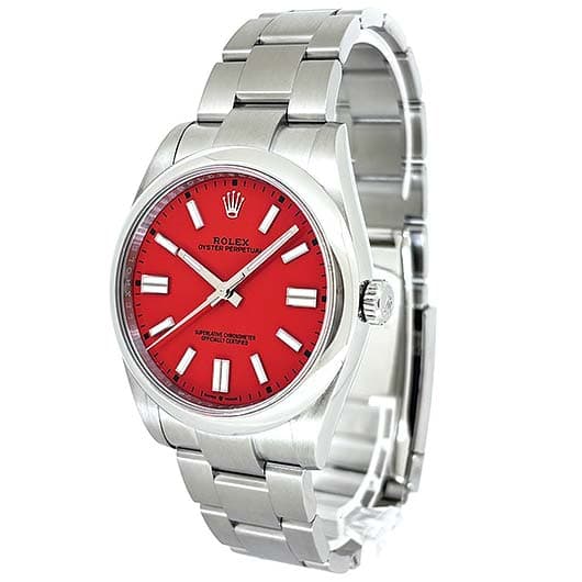 ロレックス オイスター パーペチュアル41 124300 コーラルレッド 中古 サブカット 1枚目