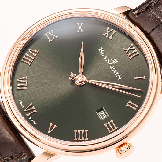 ブランパン ヴィルレ ウルトラスリム 6651-3653-55B グリーン 未使用品 サブカット 1枚目