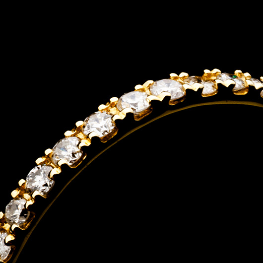 ノーブランド ダイヤモンド エタニティ リング 13100308 イエローゴールド/シルバー 新品 サブカット 4枚目