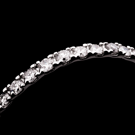 ノーブランド ダイヤモンド エタニティ リング 13100253 プラチナ/シルバー 新品 サブカット 4枚目