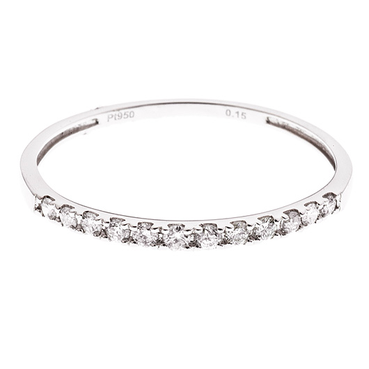 ノーブランド ダイヤモンド エタニティ リング 13100253 プラチナ/シルバー 新品 サブカット 5枚目