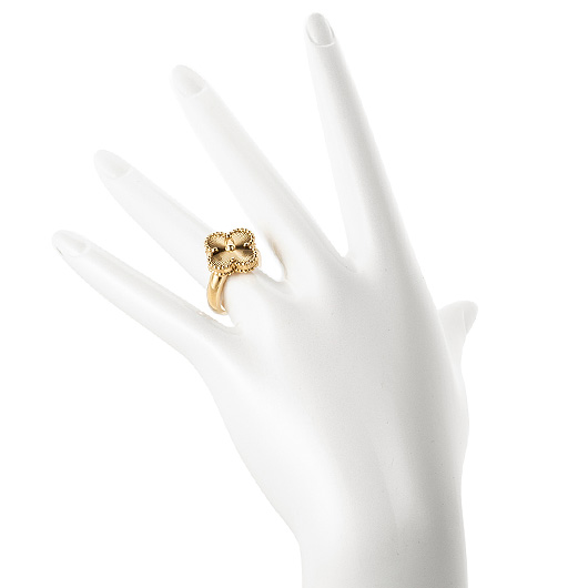 ヴァンクリーフ＆アーペル ヴィンテージ アルハンブラ リング VCARP6I349 イエローゴールド 中古 サブカット 1枚目