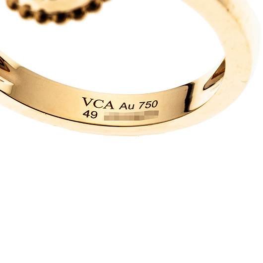 ヴァンクリーフ＆アーペル ヴィンテージ アルハンブラ リング VCARP6I349 イエローゴールド 中古 サブカット 3枚目
