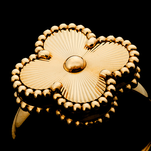 ヴァンクリーフ＆アーペル ヴィンテージ アルハンブラ リング VCARP6I349 イエローゴールド 中古 サブカット 4枚目