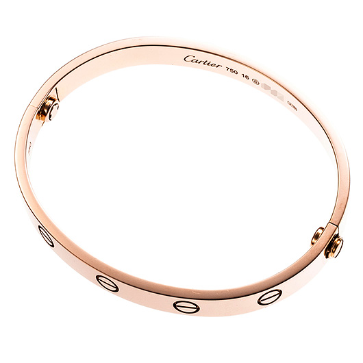 カルティエ ラブ ブレスレット クラシック ピンクゴールド 中古 サブカット 3枚目