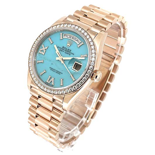 ロレックス デイデイト 36 128345RBR ターコイズ 新品 サブカット 1枚目