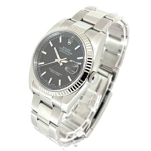 ロレックス デイトジャスト 116234 ブラック 中古 サブカット 1枚目