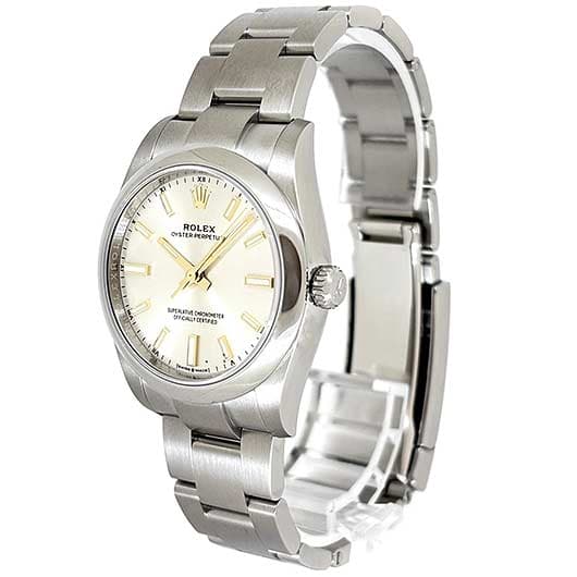 ロレックス オイスター パーペチュアル 34 124200 シルバー 中古 サブカット 1枚目