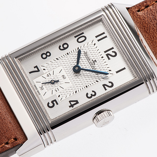 ジャガー・ルクルト レベルソ クラシック ミディアム デュオ スモールセコンド Q2458422 シルバー 中古 サブカット 1枚目