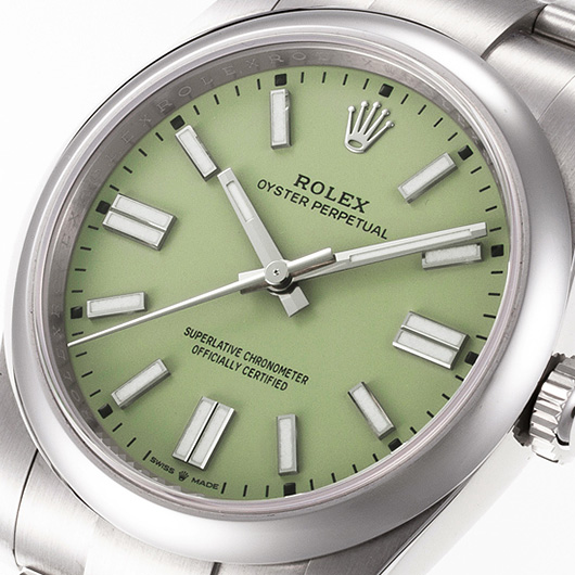 ロレックス オイスター パーペチュアル41 134300 ピスタチオ 新品 サブカット 1枚目