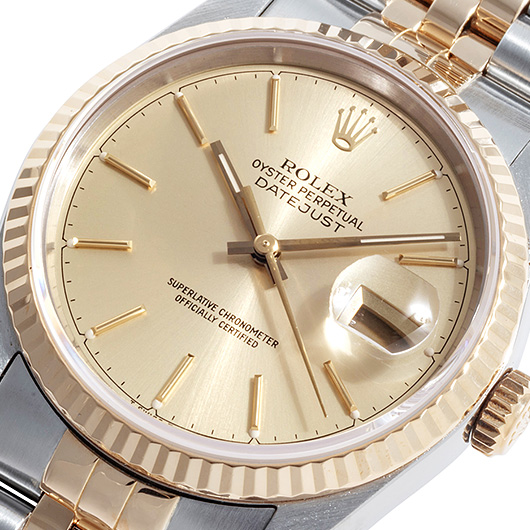 ロレックス デイトジャスト 16233 シャンパン 中古 サブカット 1枚目