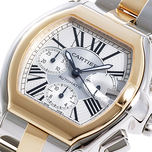 カルティエ ロードスタークロノ W62027Z1 シルバー 中古 サブカット 1枚目