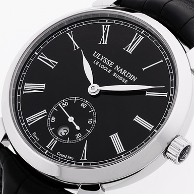 ユリス・ナルダン クラシコ マニュファクチュール 3203-136/E2 ブラック 中古 サブカット 1枚目
