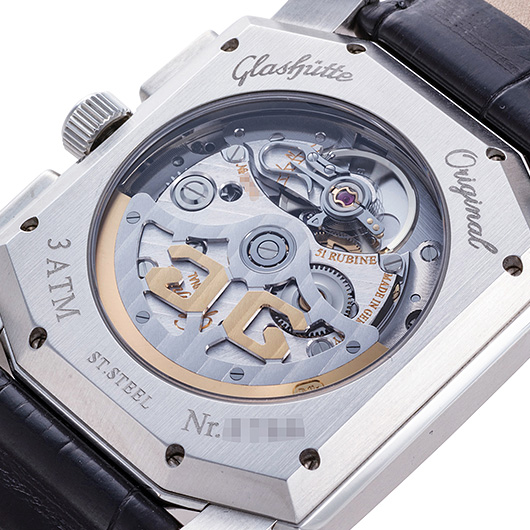 グラスヒュッテオリジナル セネター カレ クロノグラフ 39-31-17-04-04 ブラック 中古 サブカット 3枚目