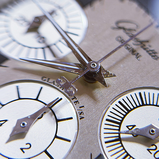 グラスヒュッテオリジナル セネター カレ クロノグラフ 39-31-17-04-04 ブラック 中古 サブカット 4枚目