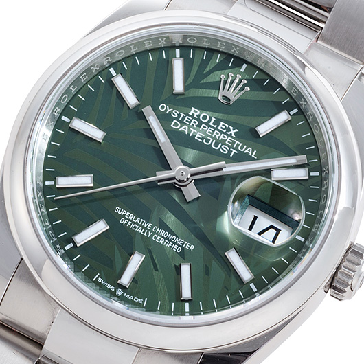 ロレックス デイトジャスト36 126200 グリーン 中古 サブカット 1枚目