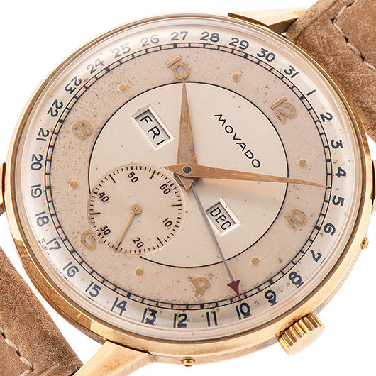 モバード カレンドグラフ --- シルバー アンティーク サブカット 1枚目