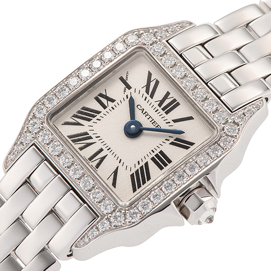 カルティエ ミニサントスドゥモワゼル WF9005Y8 ホワイト 中古 サブカット 1枚目