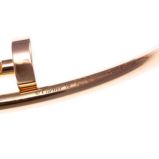 カルティエ ジュスト アン クル ブレスレット SM ピンクゴールド 中古 サブカット 2枚目