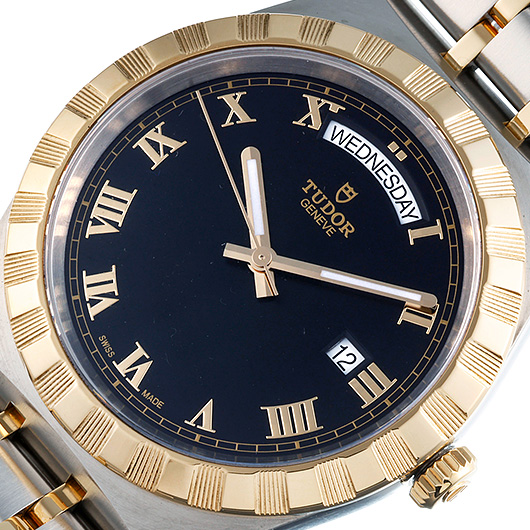 チューダー/チュードル ロイヤル 28603 ブラック 中古 サブカット 1枚目