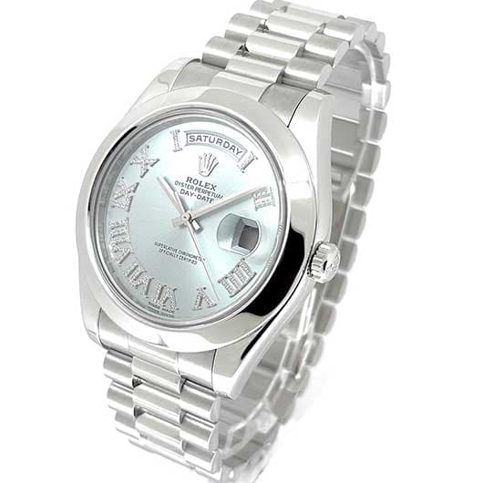 ロレックス デイデイトⅡ 218206 アイスブルー 中古 サブカット 1枚目