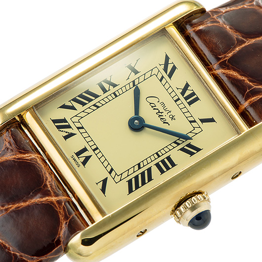 T215 カルティエ ヴェルメイユ マストタンクSM アイボリー文字盤