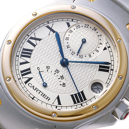 カルティエ サントス ロンド GMT 150周年記念 W20038R3 シルバー 中古 サブカット 1枚目
