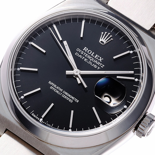 ロレックス オイスタークォーツ デイトジャスト 17000 ブラック アンティーク サブカット 1枚目