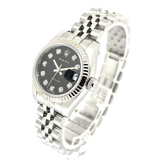 ロレックス デイトジャスト 179174G ブラック 中古 サブカット 1枚目