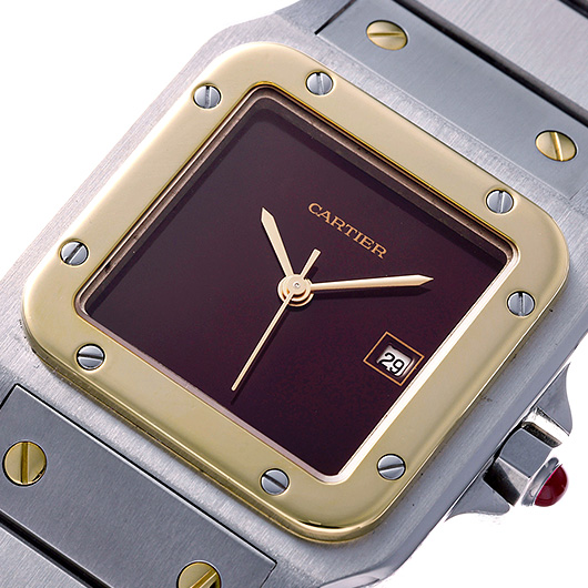 カルティエ サントスガルベLM 45168381 ボルドー 中古 サブカット 1枚目
