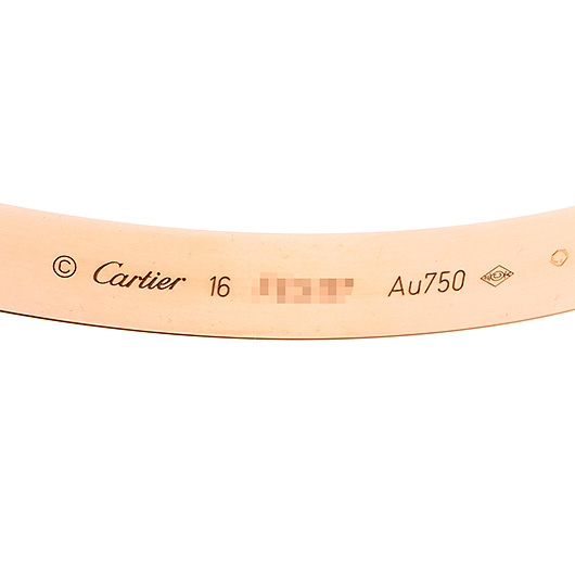 カルティエ ラブ ブレスレット クラシック ピンクゴールド 中古 サブカット 2枚目