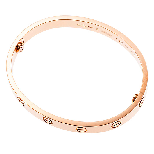 カルティエ ラブ ブレスレット クラシック ピンクゴールド 中古 サブカット 3枚目