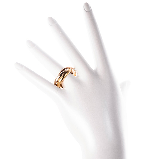 カルティエ トリニティ リング ホワイトゴールド/イエローゴールド/ピンクゴールド 中古 サブカット 1枚目