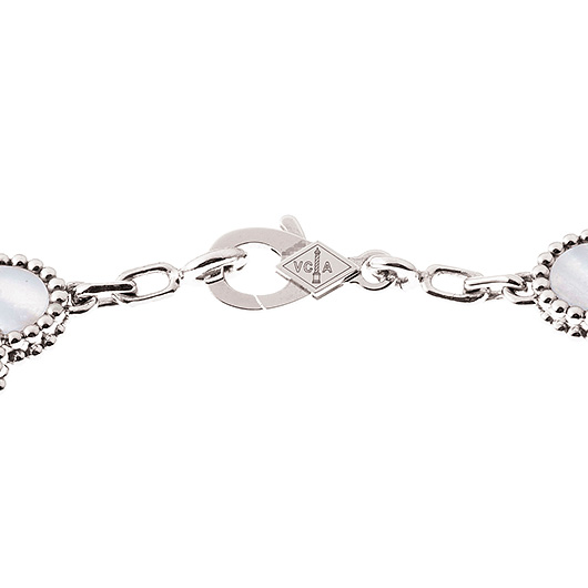 ヴァンクリーフ＆アーペル ヴィンテージ アルハンブラ ブレスレット ホワイトゴールド/ブルー 中古 サブカット 2枚目