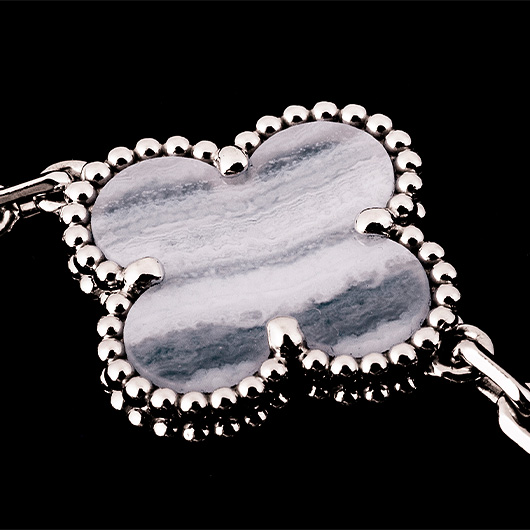 ヴァンクリーフ＆アーペル ヴィンテージ アルハンブラ ブレスレット ホワイトゴールド/ブルー 中古 サブカット 3枚目