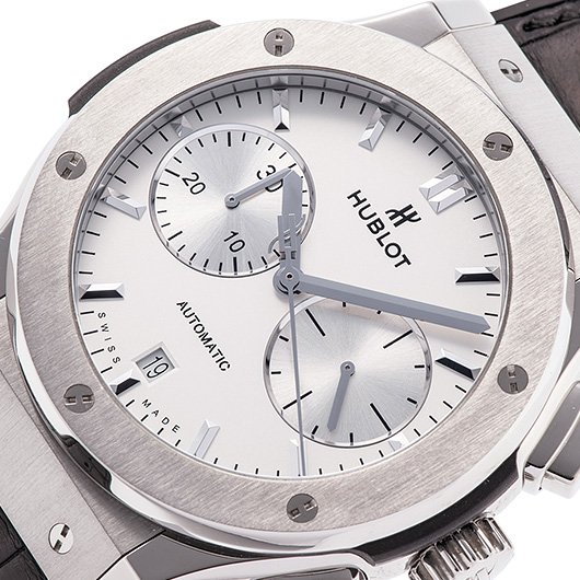 ウブロ クラシック フュージョン クロノグラフ オパーリン 521.NX.2611.LR シルバー 中古 サブカット 1枚目