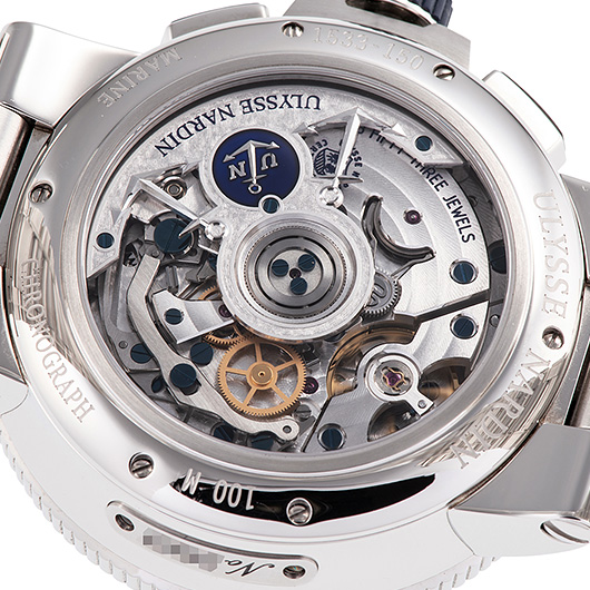 ユリス・ナルダン マリーン クロノグラフ 1533-150/40 ホワイト 中古 サブカット 4枚目