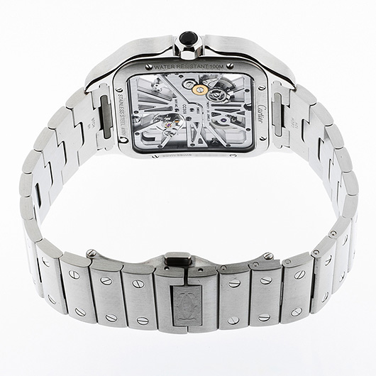 カルティエ サントス ドゥ カルティエ スケルトン ウォッチ WHSA0028 グリーン 中古 サブカット 2枚目