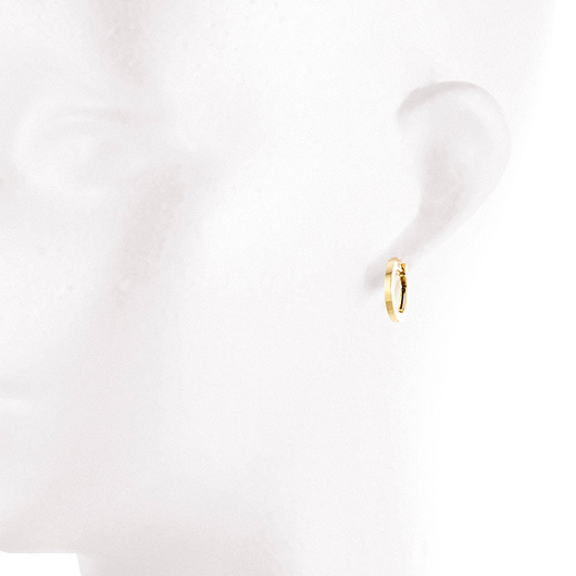 ノーブランド 18K ゴールド フープ ピアス 31100266 イエローゴールド 新品 サブカット 1枚目