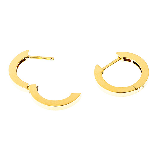 ノーブランド 18K ゴールド フープ ピアス 31100266 イエローゴールド 新品 サブカット 2枚目