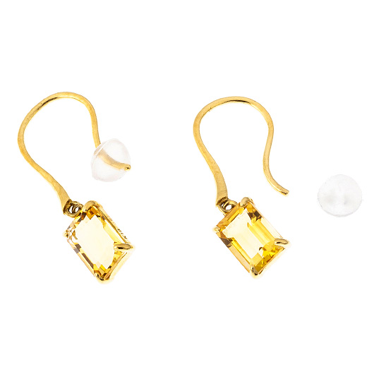 ノーブランド シトリン ピアス 46024388 イエローゴールド 新品 サブカット 3枚目