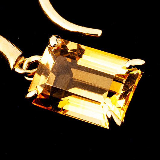 ノーブランド シトリン ピアス 46024388 イエローゴールド 新品 サブカット 5枚目