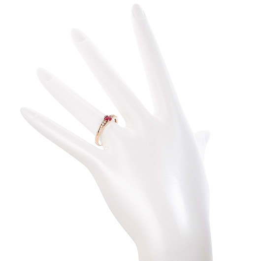 ノーブランド ルビー リング 41006354 ピンクゴールド/レッド 新品 サブカット 1枚目