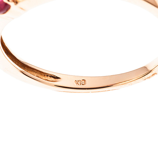 ノーブランド ルビー リング 41006354 ピンクゴールド/レッド 新品 サブカット 3枚目