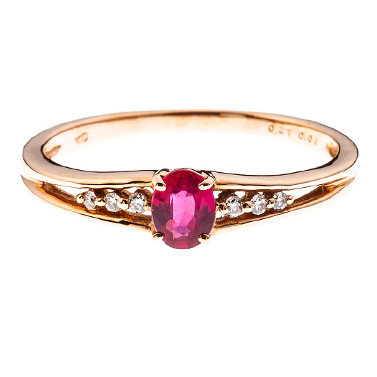 ノーブランド ルビー リング 41006354 ピンクゴールド/レッド 新品 サブカット 4枚目